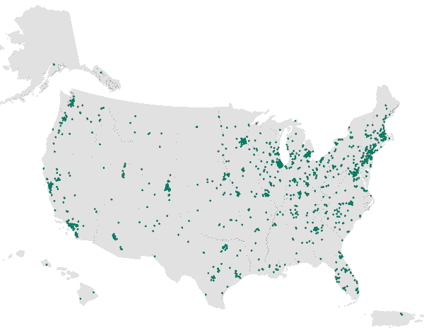 mapa de Distribucin Geogrfica de las Participantes al Inscribirse